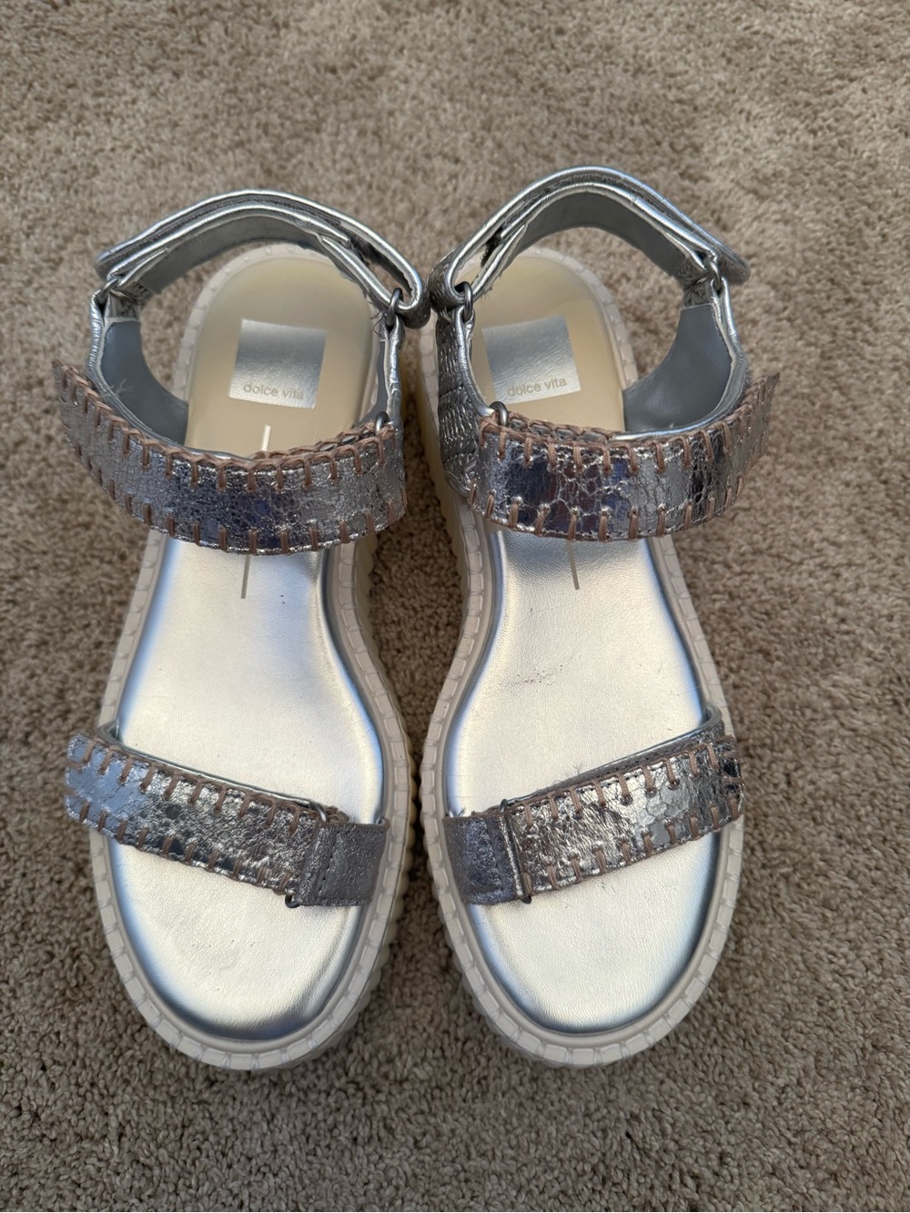 Dolce Vita  Silver Metallic Sandals
